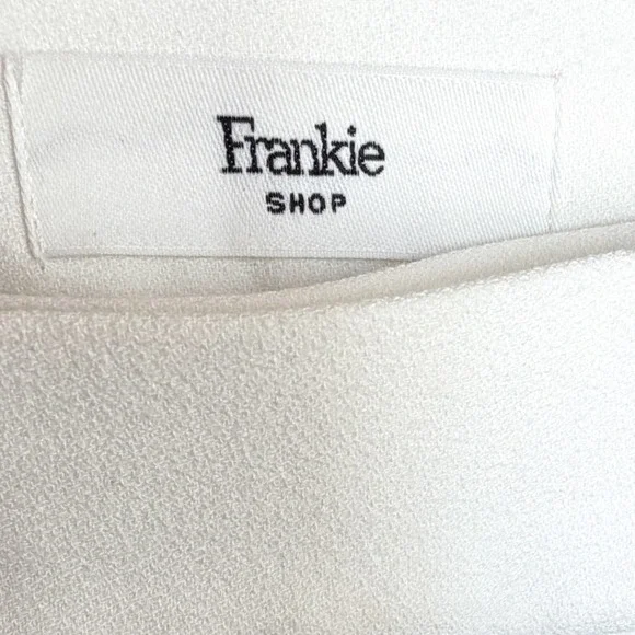 Frankie Shop Pleated White Trousers Relaxed Fit Quiet Luxury Old Money Sz Small - Picture 3 of 5